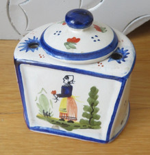 ENCRIER ANCIEN HB HENRIOT QUIMPER FRANCE TBE  COMPLET  décors bretonne 89 bis