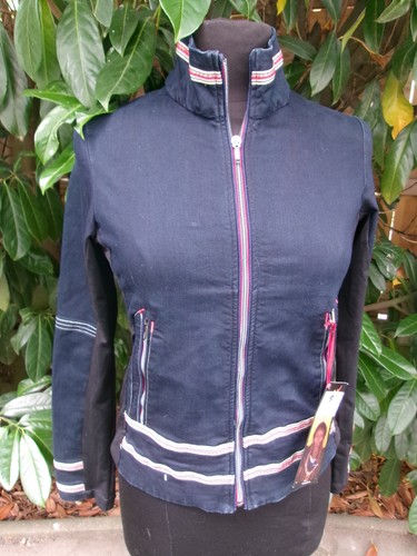 Veste blouson jean zip - , coton