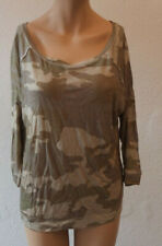 MARGITTES Corné Lin La - Chemise Gr. 40 L Top Manches Longues En Militaire Look