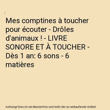 Mes comptines à toucher pour