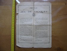 Ancienne Notice Regles du Jeu