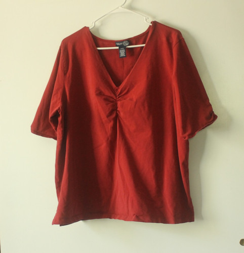 Red ruched neck - red, venezia