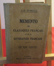 MEMENTO DES CLASSIQUES