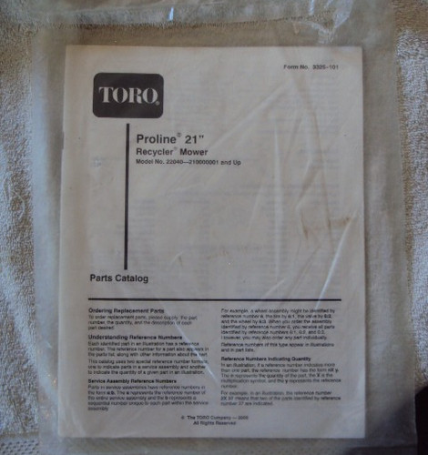 2000 toro proline recycler - 2000, 21"