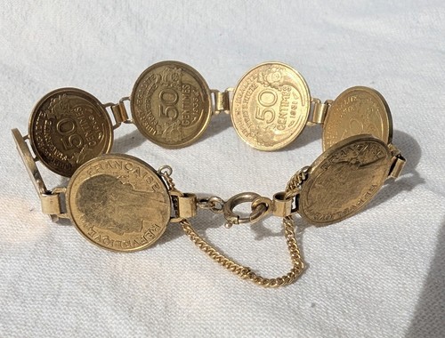 Bracelet ancien monnaies - ancien,
