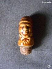 Ancien Bouchon  céramique  forme de tête