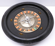 -ANCIENNE ROULETTE de TABLE BOIS NOIRCI marque JAL made in France JEU ANCIEN  D