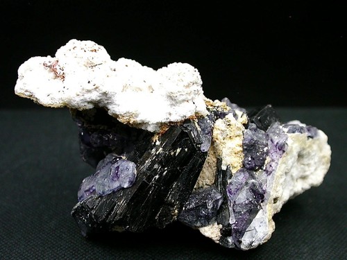 Fluorite tourmaline opale - fluorite, +