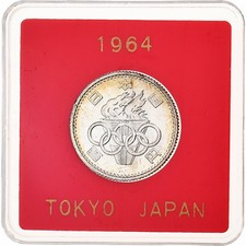 Japon, 100 yens, Showa, Jeux Olympiques, 1964, Osaka, argent, VZ