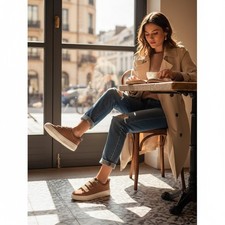 Palladium Sneakers Cuir Marron