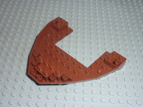 Lego redbrown boat base bow - lego,