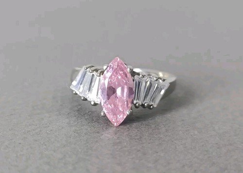 Ancienne bague zirconium rose - bague,
