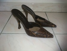 VIA SPIGA Superbes mules sexy marron façon crocodile - Neuves - jamais portées