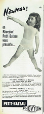 Publicité Advertising  0822  1958  sous vetements Petits-Bateau Rhovylon