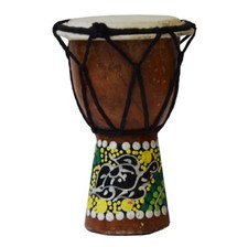Djembe Tambour Bongo Afrique Bois Peint Son Instrument Musique Dot Peinture