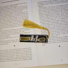 Marque page résine noir et