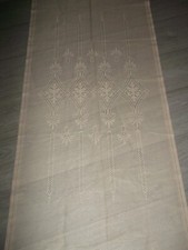 Rideaux  passe tringle pêches avec décos 63 X 196 X2 NEUFS