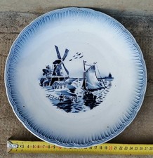 BUF1 - Plat ROND 27cm SAINT AMAND AMANDINOISE voilier et moulin