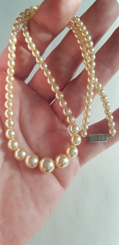 Collier perles vintage - perles,