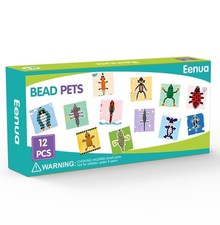 Perlentiere Kit de bricolage 12 porte-clés animaux DIY boîte de perles pour e...