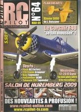 RC PILOT N°64 PLAN : EXTREME 3000 / CORSAIR F4U / T28 TROJAN / BAIA TOPMODEL