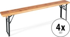 4x Banc Bois Pliant Léger