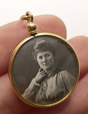 Pendentif médaillon photo or