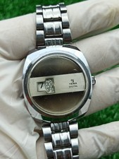 Rare Vintage YEMA WATCH Space Age Digital Jump Hour Automatic 70s Swiss