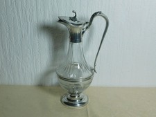 Carafe En Verre Vintage Avec Fabricant Etain ETAINS France Dumanoir Paris !
