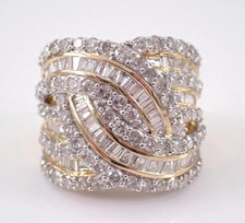 1.20Ct Coupe Ronde Véritable Moissanite Serti Bague Mariage 14K or Jaune Plaqué