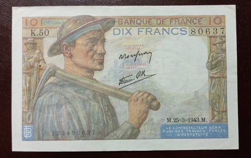 Billet francs mineur - billet, 10