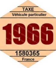 vignette fiscale 1966 pour