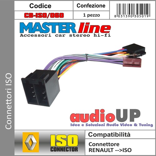 Connecteur iso autoradio - iso, pour