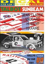 DECAL TALBOT SUNBEAM LOTUS