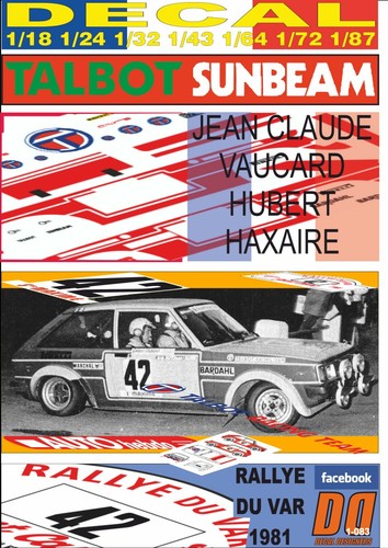 Decal talbot sunbeam - talbot,