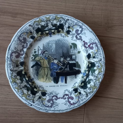 Assiette faience creil - assiette,