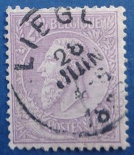 Belgique oblitéré, n°52, 2F