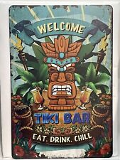 Plaque Métallique Décorative Vintage Tiki Bar 20x30cm Neuve
