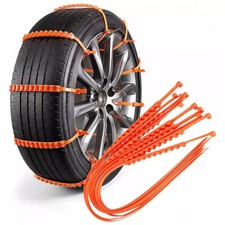 10x chaînes à neige voiture anti-dérapant pneu de neige chaîne de roue en acier