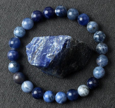 Bracelet perles Sodalite en pierre Naturelle, Sur mesure Homme Femme