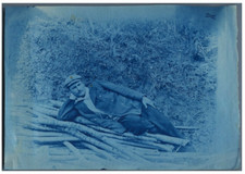 Pause en forêt Vintage print