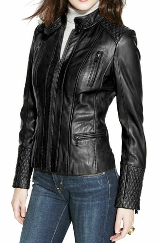 Veste cuir noir pour femmes - en,