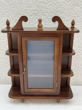 Petite Armoire ou étagère à Miniatures ou Pour Collection Vintage Bois Verni