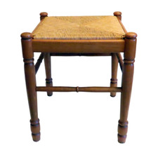 TABOURET BOIS ET PAILLE DECO