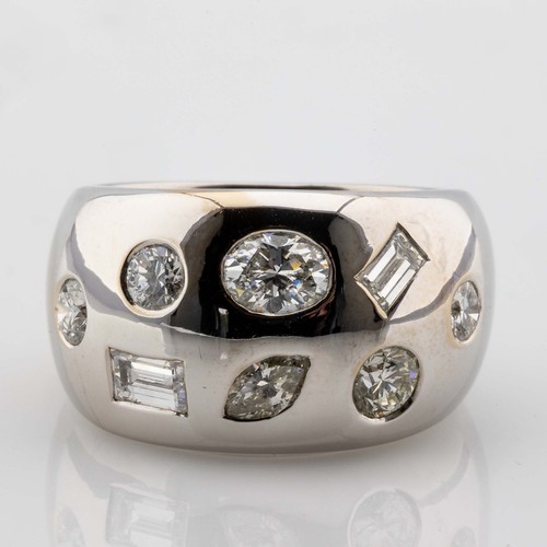 Bague blanc 18k - or,