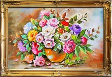 Roses peinture l huile - À, l'huile