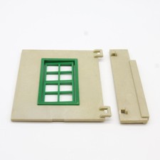 7356 Playmobil Charnière Droite avec Porte Gris Vintage 3423 Léger Jaunissement 