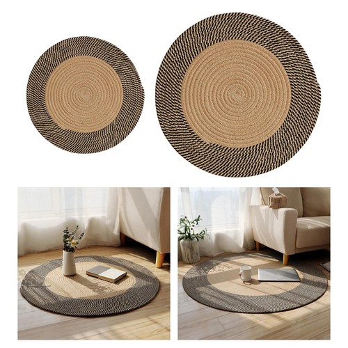 Tapis rond tressé - , jute