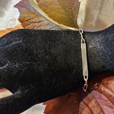 Gourmette Enfant Argent 925 Poinçons Plaque À Graver Longueur 17 Cm X 4mm