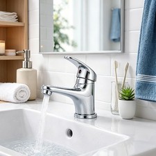 Mitigeur de lavabo chromé